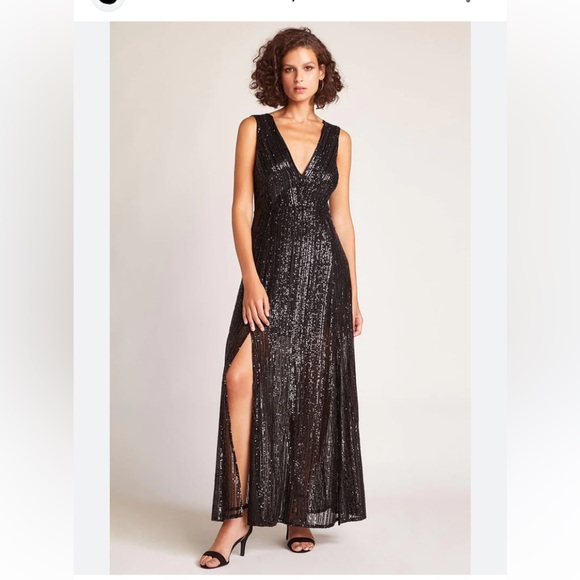 BB Dakota Dresses & Skirts - BB Dakota RSVP Black Sequin Knockout Formal Dress Size 6